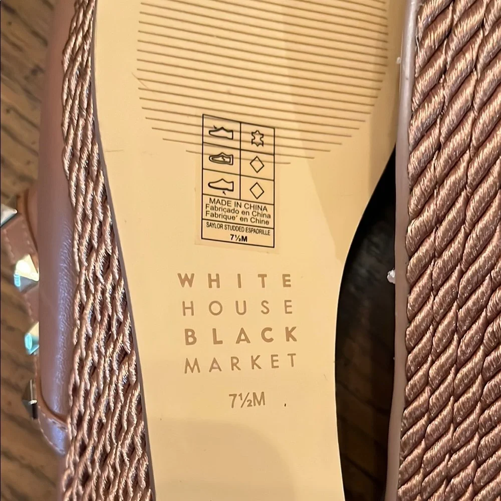 White House Black Market Gold Studded‎ Espadrille